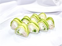 РОЛЛ В РИСОВОЙ БУМАГЕ С КРЕВЕТКОЙ И АВОКАДО 1000589